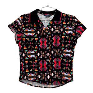 Vintage printed polo shirt